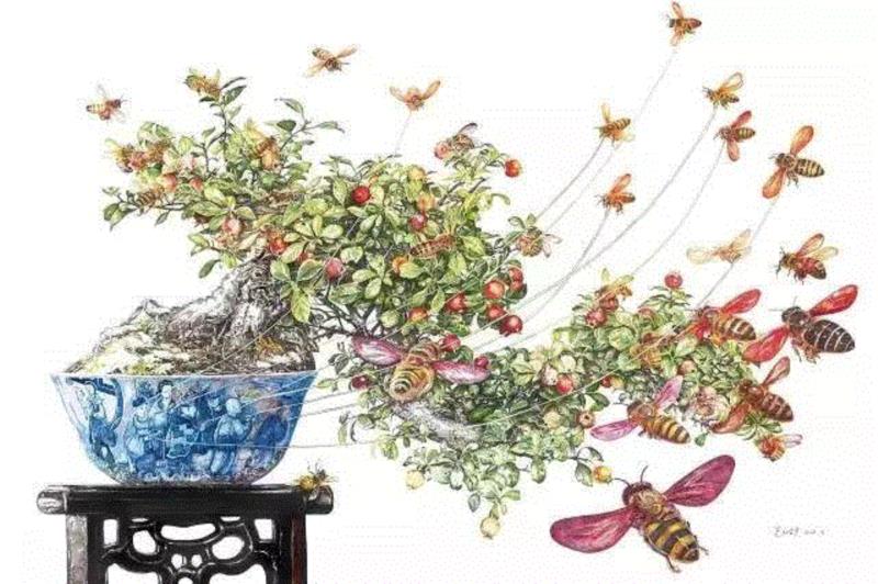 央美才女的钢笔素描画，精细到让人震惊又害怕~,钢笔,央美,才女,素描画,丙烯,铅笔,赵娜,素描,老虎,国度