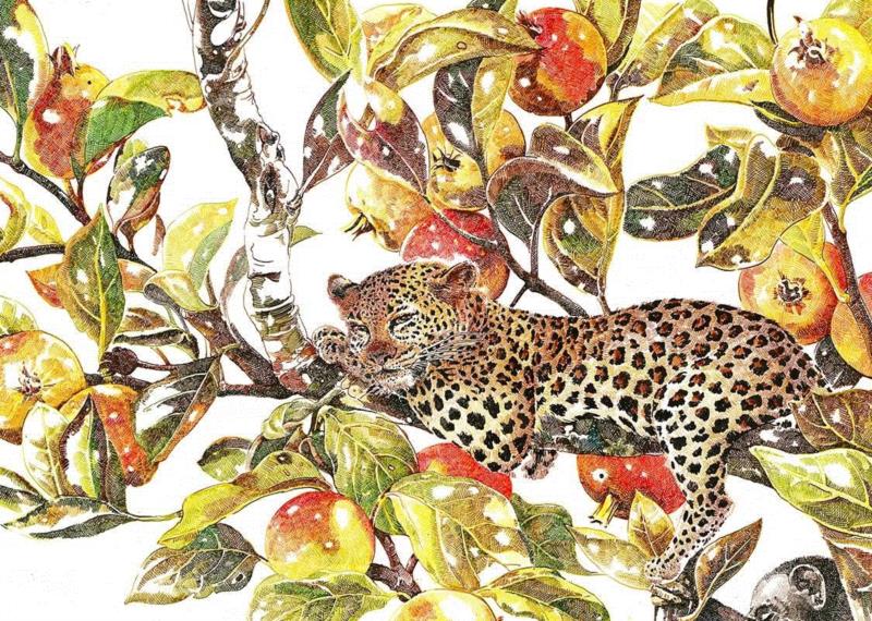 央美才女的钢笔素描画，精细到让人震惊又害怕~,钢笔,央美,才女,素描画,丙烯,铅笔,赵娜,素描,老虎,国度