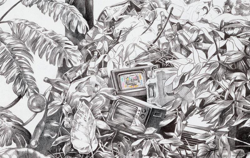 央美才女的钢笔素描画，精细到让人震惊又害怕~,钢笔,央美,才女,素描画,丙烯,铅笔,赵娜,素描,老虎,国度