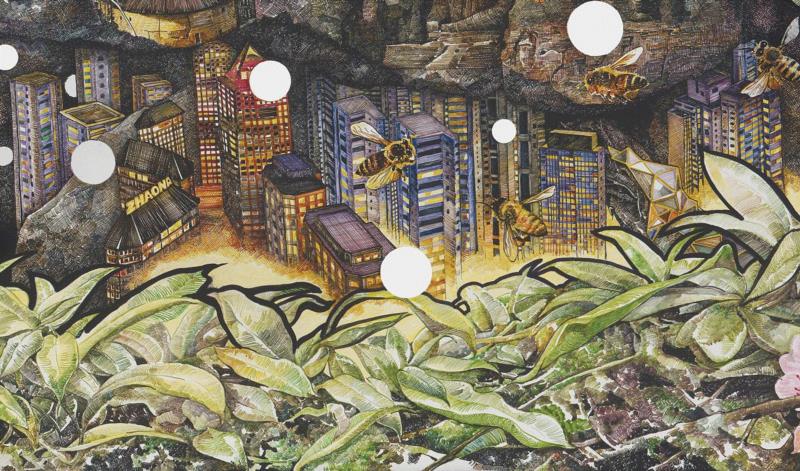 央美才女的钢笔素描画，精细到让人震惊又害怕~,钢笔,央美,才女,素描画,丙烯,铅笔,赵娜,素描,老虎,国度