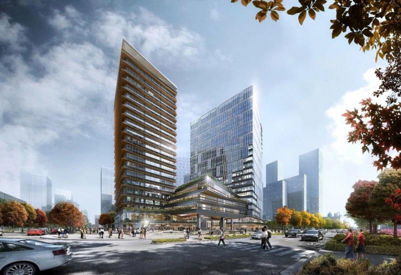 见证一座城市的雄心，“杭州奥体万科中心”建筑形态大揭秘,建筑,雄心,杭州奥体万科中心,大揭秘,奥体,杭州,亚运村,万科中心,景观,塔楼