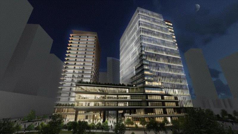 见证一座城市的雄心，“杭州奥体万科中心”建筑形态大揭秘,建筑,雄心,杭州奥体万科中心,大揭秘,奥体,杭州,亚运村,万科中心,景观,塔楼