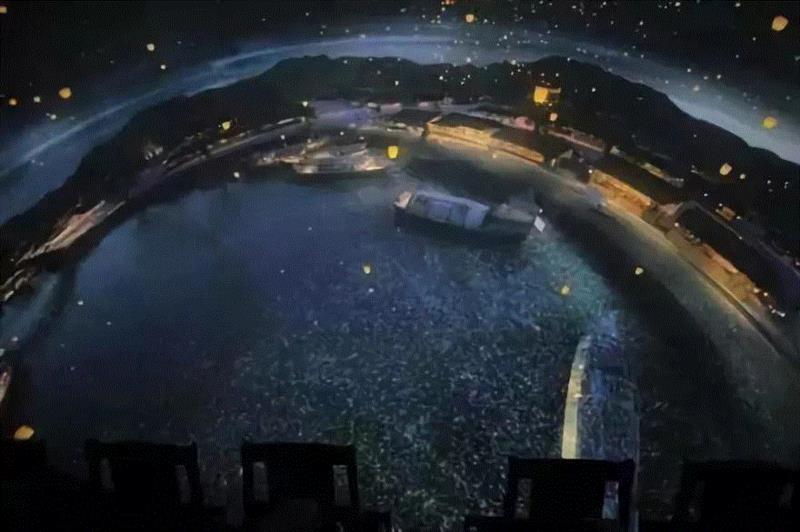 虹桥球幕影院：观众“穿过虹桥”，球幕的影片将会转为夜景,《清明上河图3.0》高科技互动艺术展，鸿合联手NEC 助力,上河图,NEC,鸿合,高科技,艺术展,长卷,投影机,影像,虹桥,球幕