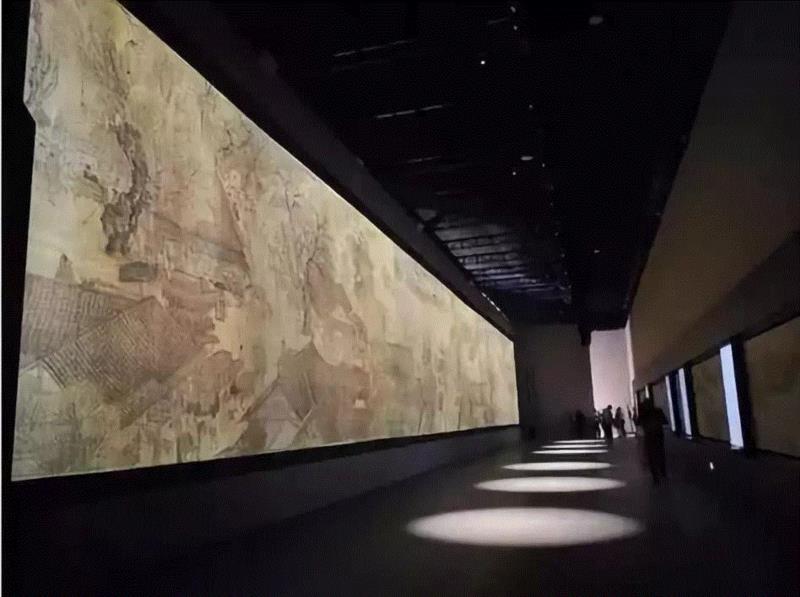 《清明上河图3.0》高科技互动艺术展，鸿合联手NEC 助力,上河图,NEC,鸿合,高科技,艺术展,长卷,投影机,影像,虹桥,球幕