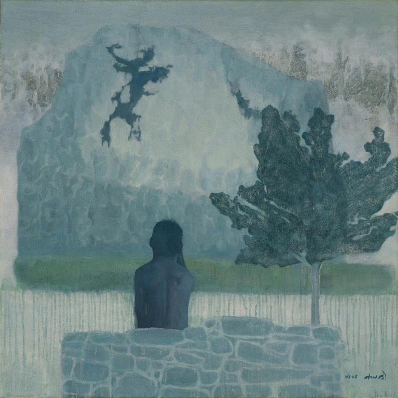碧山 100×100cm 布面油画    &nbs