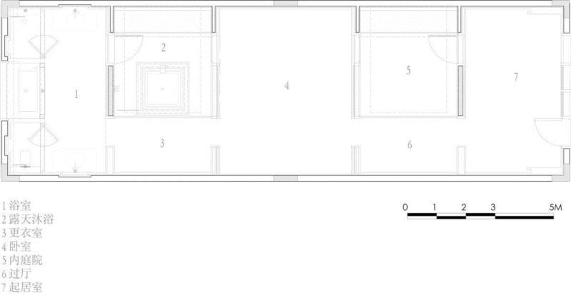 典型套房总平面图,上海养云安缦 / Kerry Hill Architects + 华建集团华东建筑设计研究总院