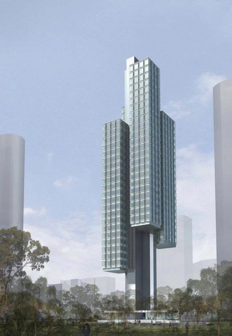 Scotts Tower.,OMA 15座未建成摩天楼，被扼杀在摇篮里的异想天开