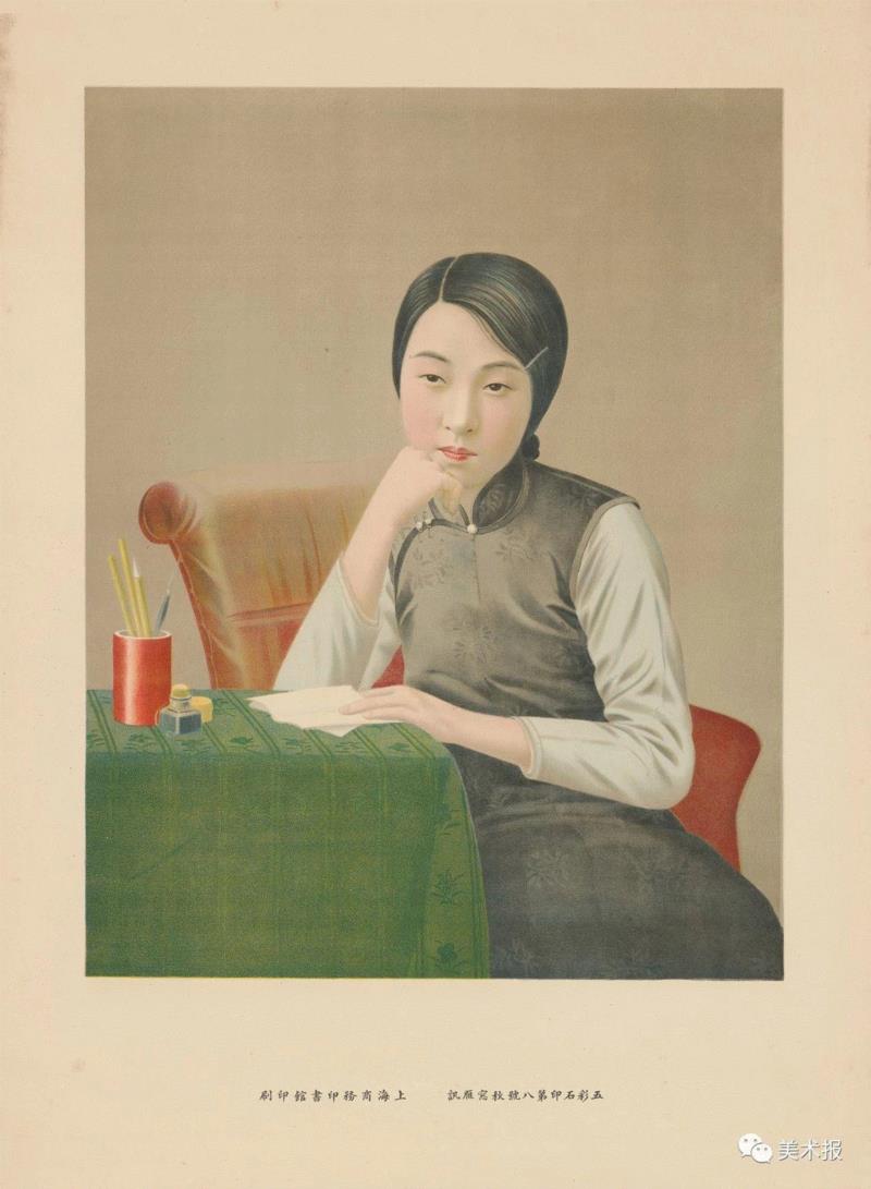 秋窗雁讯  1914年  郑曼陀  ,看展 | 97件月份牌广告画串联始末，这场展览“摩登”味十足