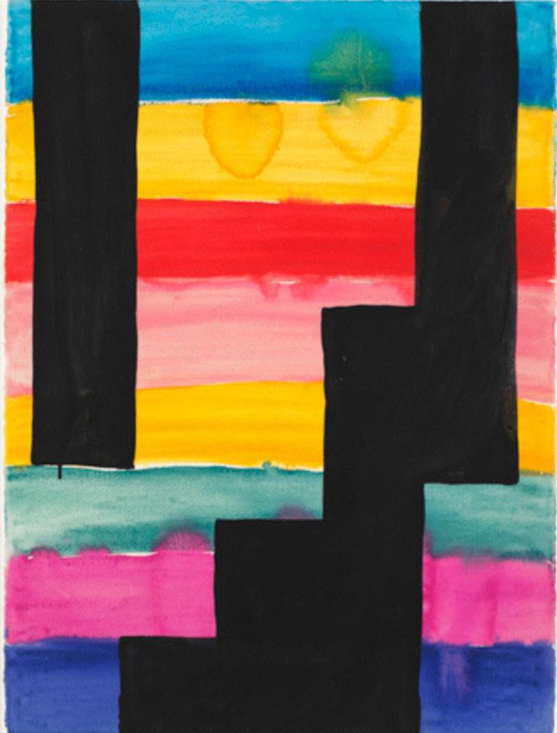 ▲ 玛丽·赫尔曼（Mary Heilmann），《幻觉织布4号》（Psychedelic Serap