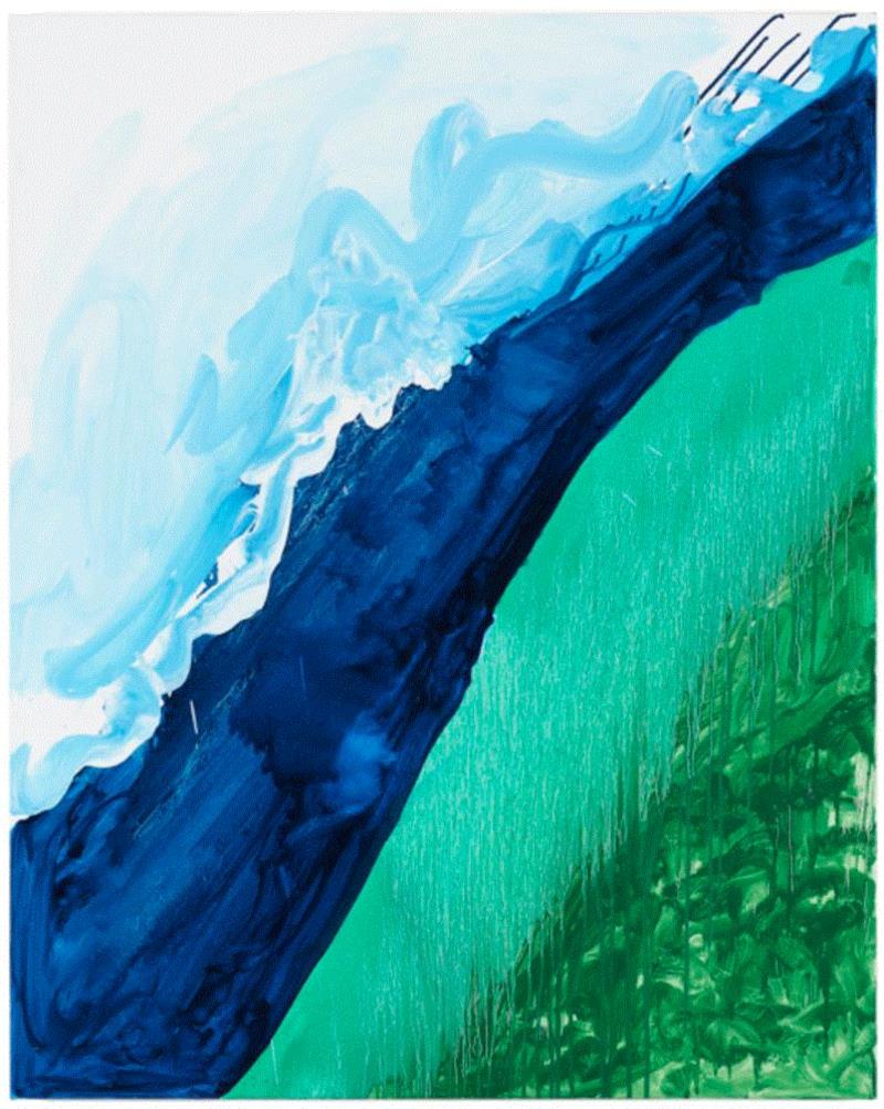 ▲ 玛丽·赫尔曼（Mary Heilmann），《撞击的海浪》（Crashing Wave），201