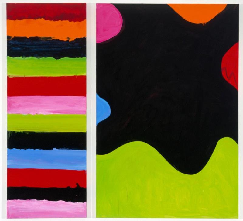 ▲ 玛丽·赫尔曼（Mary Heilmann），《剪切与混合》（Cut and Mix），2005，
