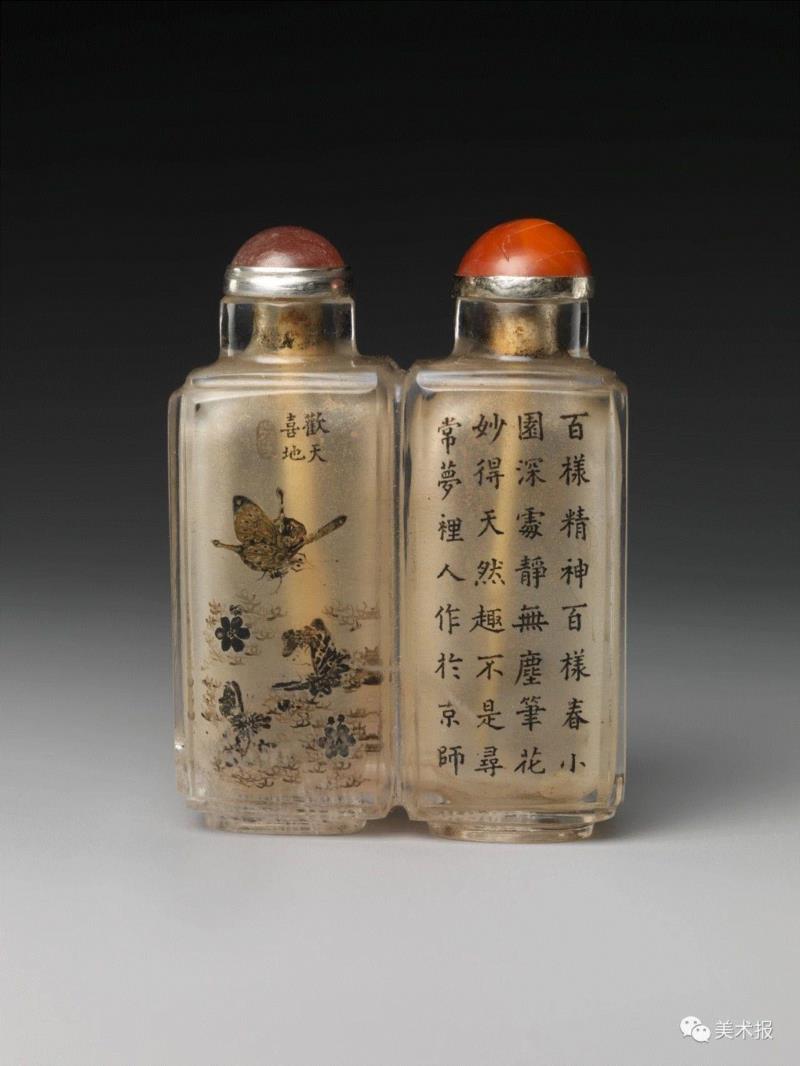 鼻烟壶对 19世纪 高6cm 宽4.4cm 深4.1cm 藏于大都会艺术博物馆,一壶一世界：小中存大，内里乾坤，别有洞天