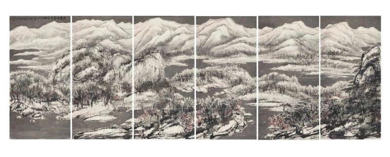 飞雪伴春 2013年 299.5×875cm,崔如琢追忆刘海粟先生