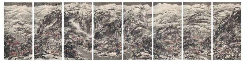 葳蕤雪意江南 2013年 295×1152cm,崔如琢追忆刘海粟先生