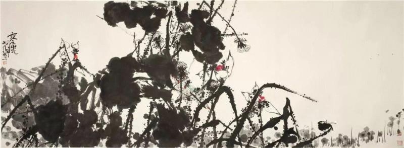 《寒秋》 2007年  147×362cm,【展览预告】太璞如琢——崔如琢艺术上海大展暨所藏《石涛罗汉百开册页》展