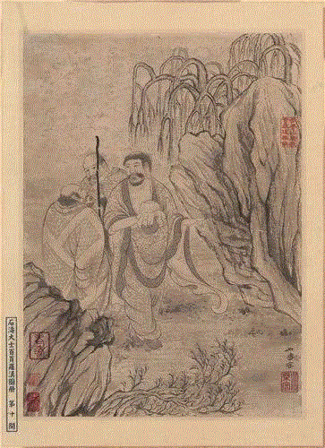 部分册页赏析（向右滑动查看更多）,【展览预告】太璞如琢——崔如琢艺术上海大展暨所藏《石涛罗汉百开册页》展