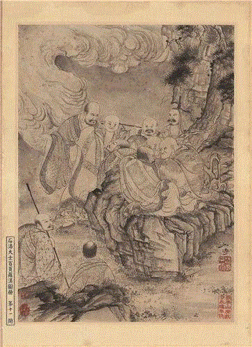 部分册页赏析（向右滑动查看更多）,【展览预告】太璞如琢——崔如琢艺术上海大展暨所藏《石涛罗汉百开册页》展