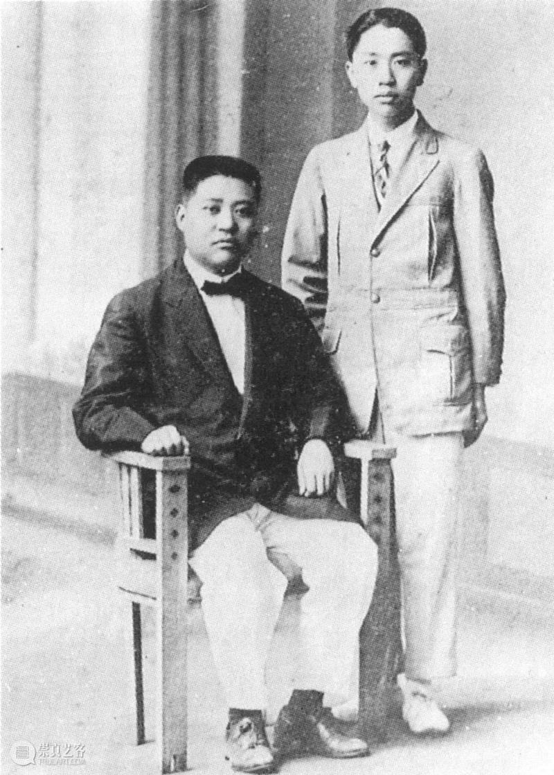 常玉与二哥合影，约1918年,他一幅画卖1个亿，是中国最后的温柔贵公子
