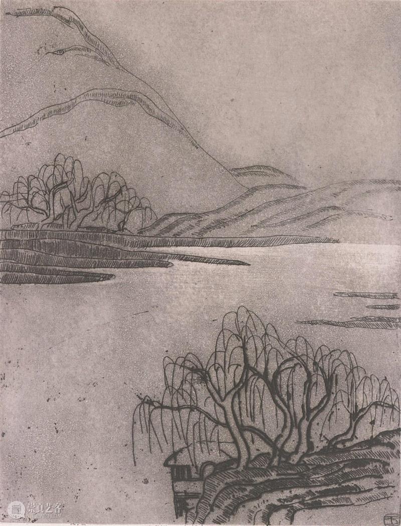 常玉为《陶潜诗集》作的铜版插画,他一幅画卖1个亿，是中国最后的温柔贵公子