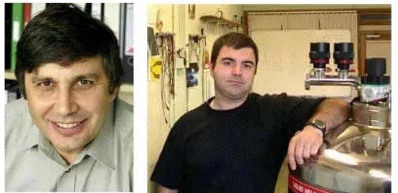 成功从石墨中剥离出石墨烯的两位物理学家，英国曼彻斯特大学的安德烈·盖姆（Andre Geim，AG，