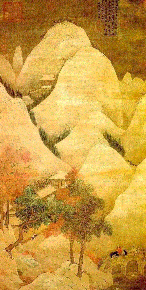 六朝梁·张僧繇  雪山红树图,艺术 ▎没骨画的起源