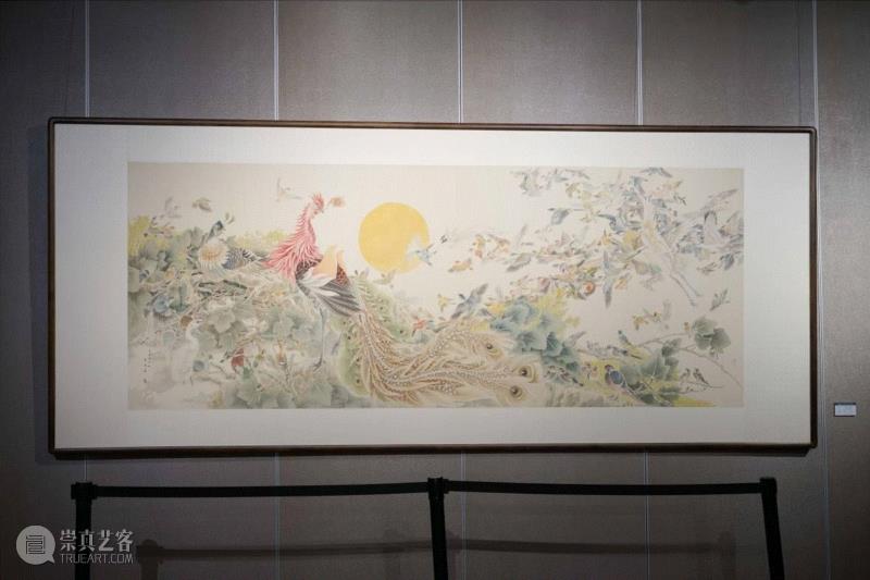 图：《百鸟朝凤》,刘东瀛工笔画花鸟作品展圆满闭幕，以珍藏致敬分享,鲁迅美术学院,宝库中国,宝库艺术中心,刘东瀛