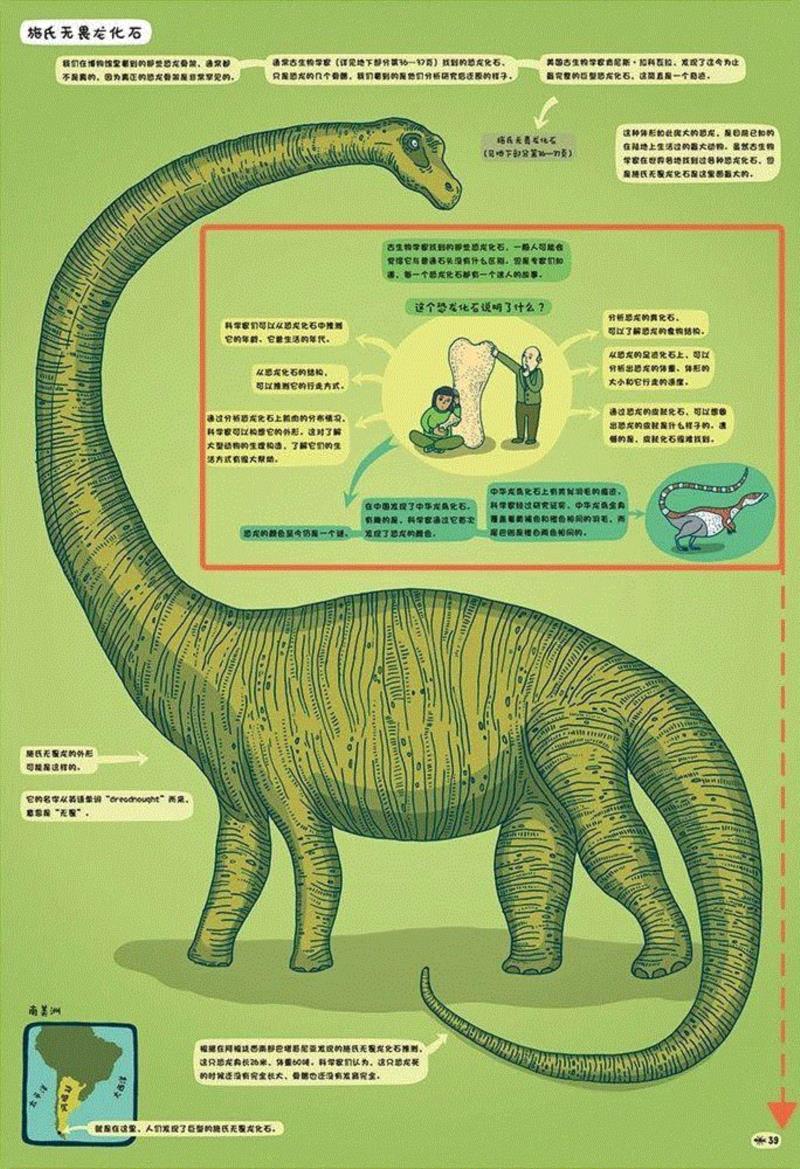 在书里你可以看到根据化石还原的施氏无畏龙,问天问大地，问不倒你爹地妈咪