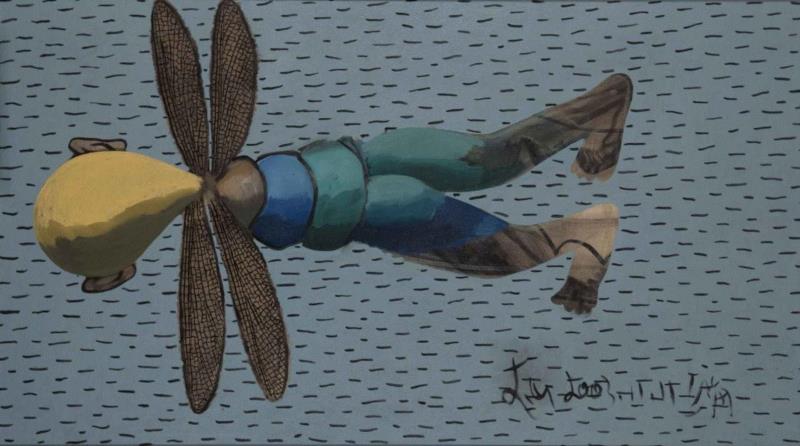 李山 蜻蜓-阅读系列 Dragonfly- Reading Series 95×170 布