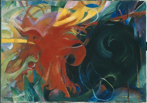 Fighting forms, 1914, Franz Marc. 马尔克(Franz Marc)为