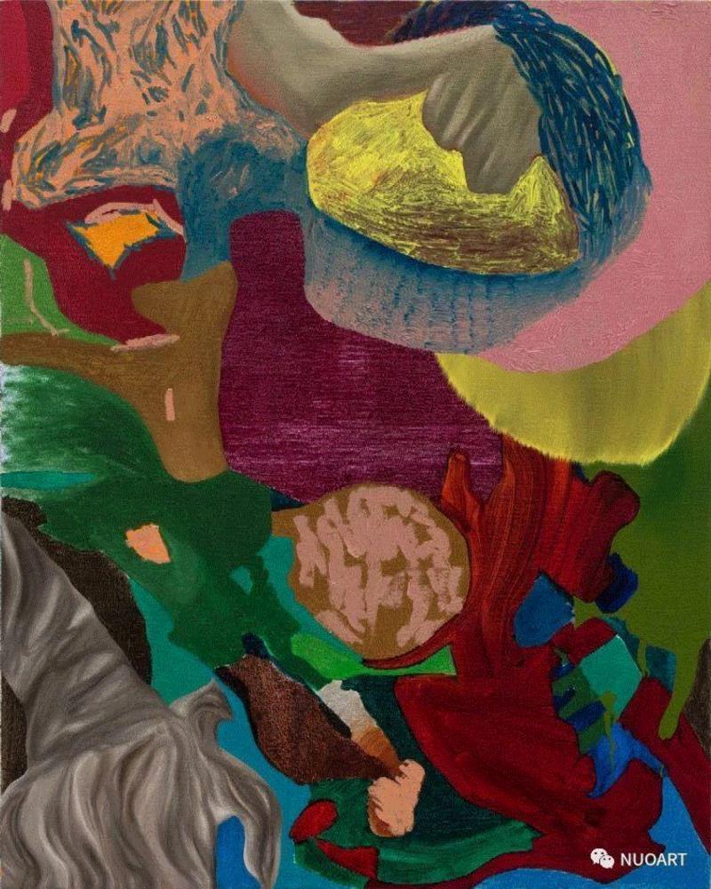 红粉干戈 Whistle Stop_布面油画_100x80cm_2016-2017,NUOART 新展  |  潘琳的10张画