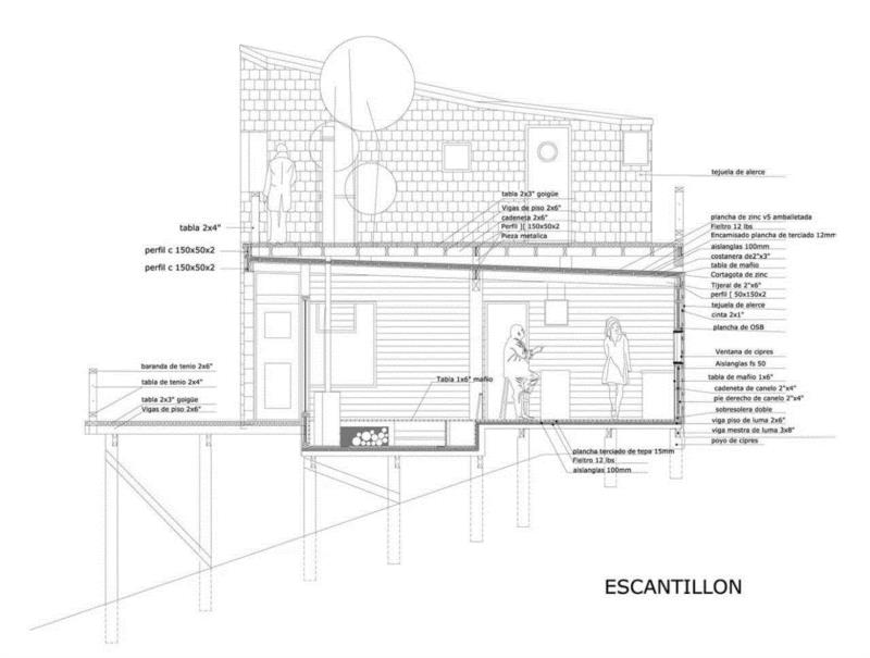 Casa Muelle / ARQUIpielago,21张木结构建筑施工大样剖面图,学会人人都是‘隈研吾’,木结构,建筑,施工,大样,剖面图,隈研吾,Arquitectos,住宅,AATA,Asociados
