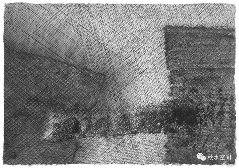 《群体的寓言no53》  75X51cm  2017年 水墨纸本,孙源 | 无物之阵的步伐,孙源,步伐,寓言,水墨,美术馆,南京,水墨纸本,邀请展,提名展,秋水