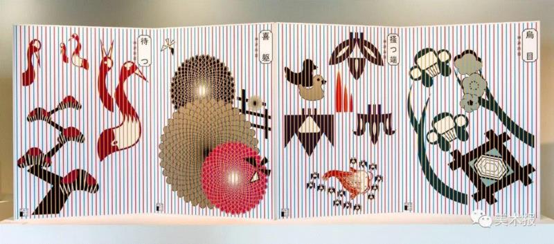 &nbsp;21世纪Rimpa海报大赛参赛作品，2015，屏风海报，图片来源于银座图形画廊,仲条正义：设计就是拼搏精神与少年之心,正义,少年,拼搏,日本,图形,Others,Mother,花椿,Shiseido,Parlour