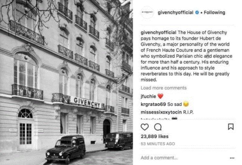 纪梵希创始人去世：永别了，赫本此生最爱的男人,纪梵希,赫本,永别了,服装,时尚,电影,奥黛丽,Givenchy,衣服,时装