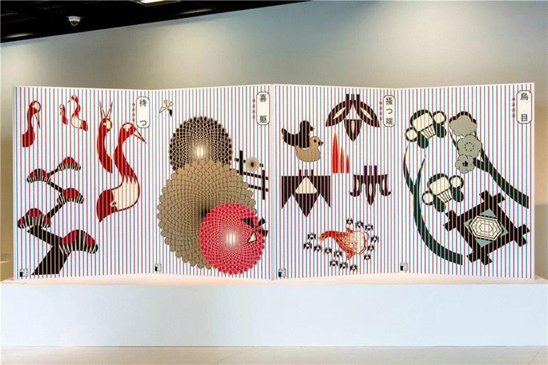 ▲仲条正义,21世纪Rimpa海报大赛参赛作品,2015,屏风海报,4120x1456