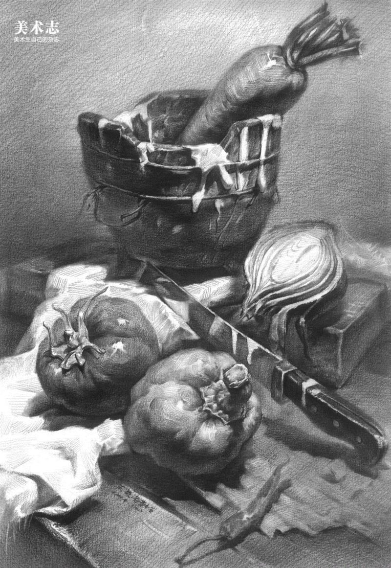 重新开启联考素描静物高分大门 —— 王贤南素描静物,素描,静物,王贤南,联考,物体,美术,轮廓,颜色,质感,肌理