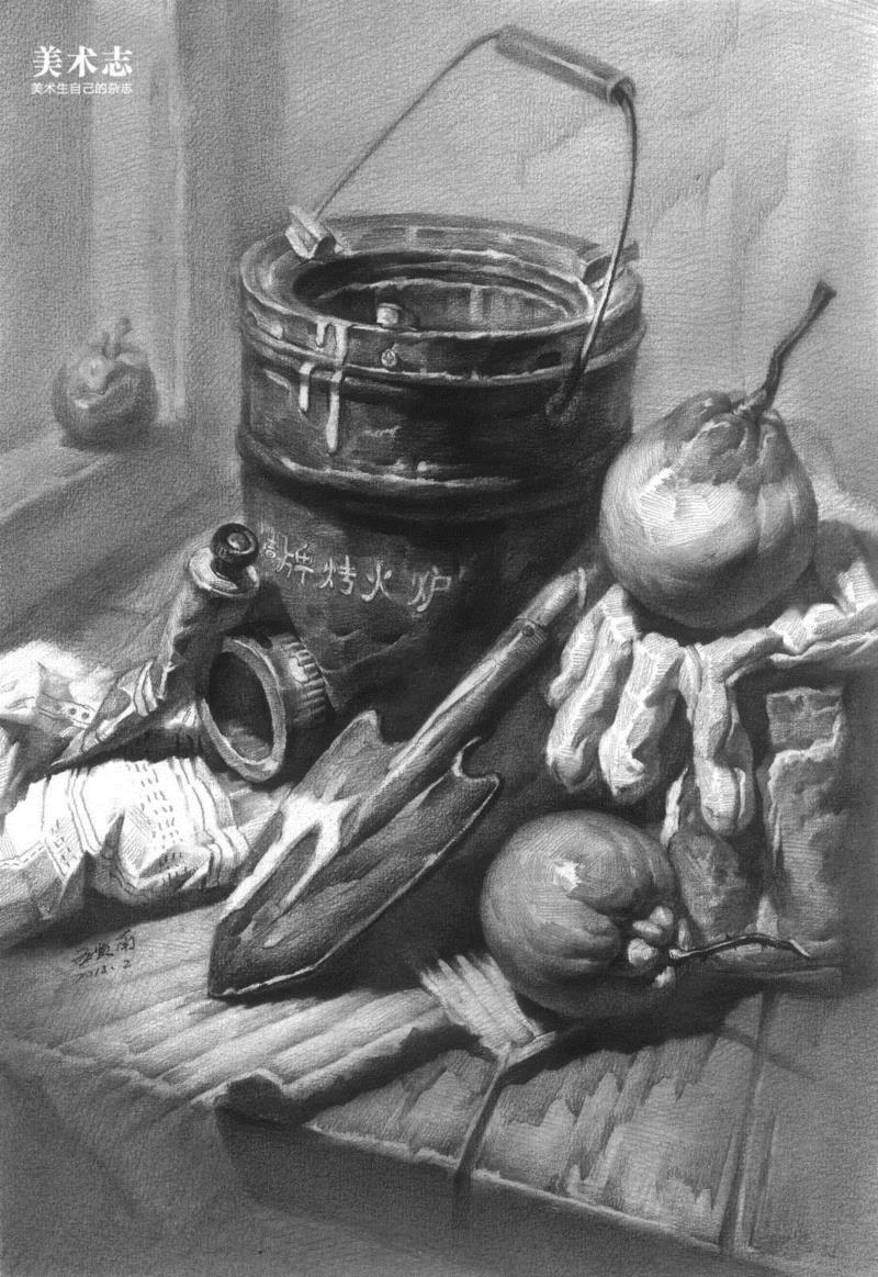 重新开启联考素描静物高分大门 —— 王贤南素描静物,素描,静物,王贤南,联考,物体,美术,轮廓,颜色,质感,肌理