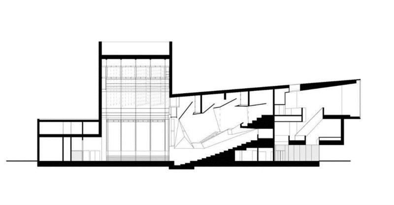 剖面图,Théodore Gouvy 剧院，在煤炭工业城市重建纯白空间,剧院,Gouvy,Théodore,煤炭,白空间,Pons,Eugeni,舞台,礼堂,弗雷曼