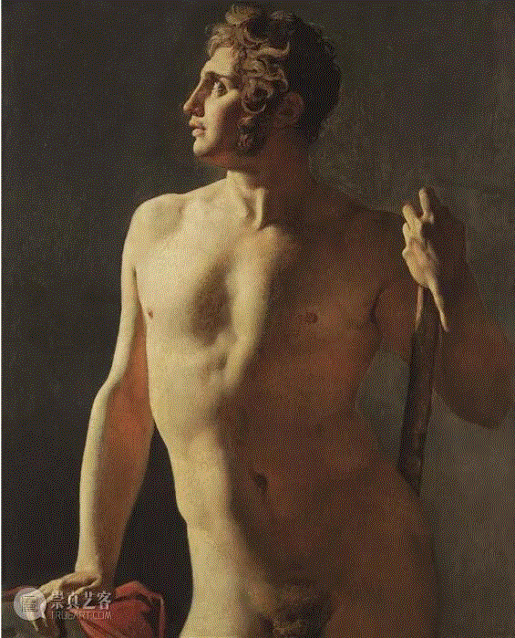 ▲&nbsp;安格尔《半身躯干人体》，1800年，半身像竞赛，布面油画，102cm×80cm，参展1
