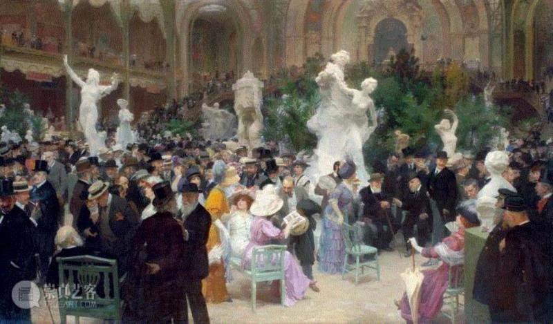 ▲&nbsp;安朱尔·亚历山大·格伦（1868 - 1938），《法兰西艺术家沙龙的一个周五》，19