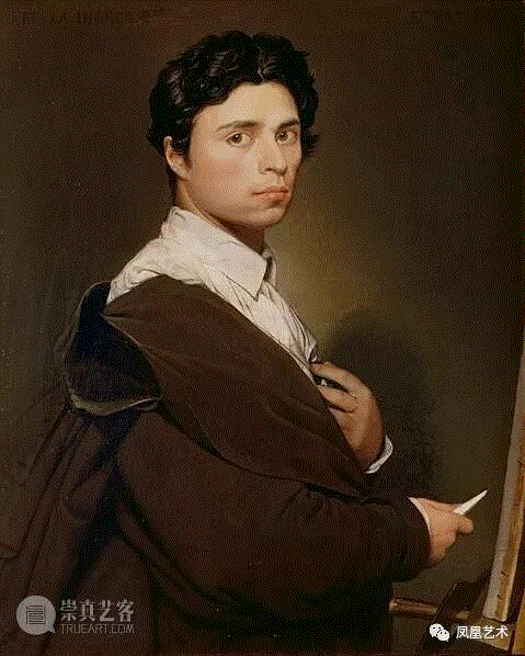▲ 艺术家安格尔24岁时自画像,19世纪的巴黎凭什么成为了世界艺术中心？,学院派,安格尔,美院,古典主义,中国国家博物馆,巴黎国立高等美术学院,19世纪,世界艺术中心,巴黎