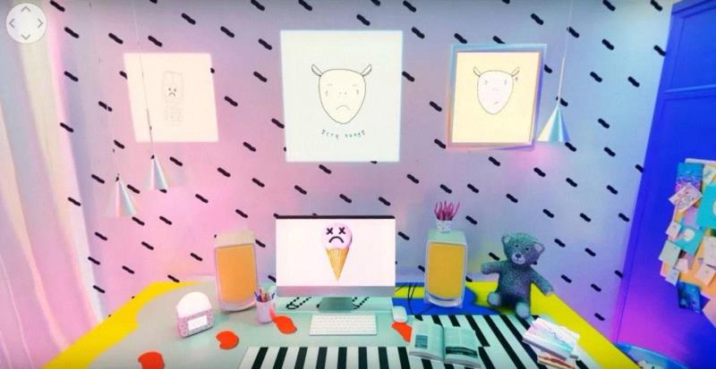 △&nbsp;单恋少女 Merry Lamb Lamb 的360°蒸汽波房间,史莱姆引擎不是软泥怪新游戏，而是一个虚拟展览平台,史莱姆,引擎,软泥,李汉威,参观者,生物,宇宙,鼻涕,泥巴,玩家