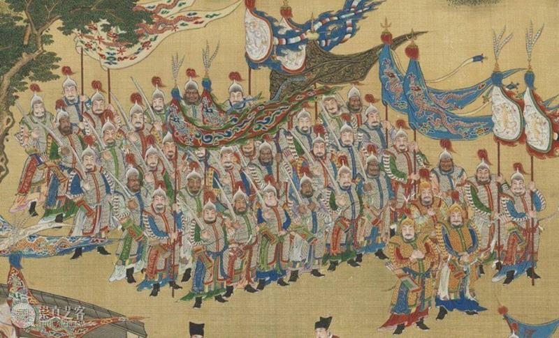 明代《出警入跸图》中的斜向45°将士形象,张博力：我是怎么做出「你好，宋徽宗」这一爆款文案的,宋徽宗,博力,你好,文案,文物,微博,复原,宋徽,博物馆,北宋