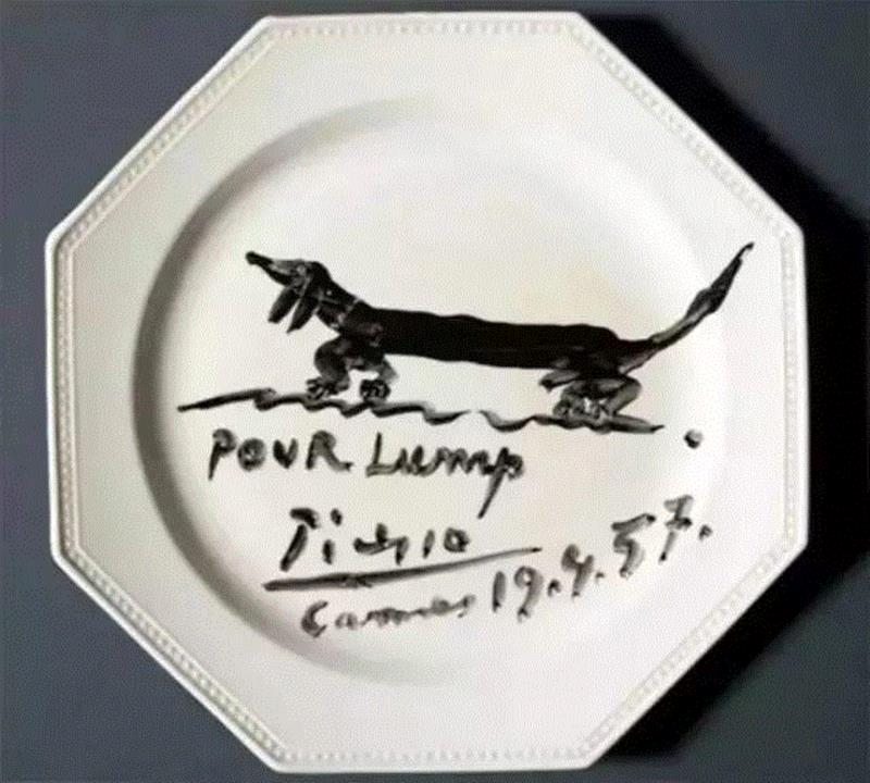 毕加索为爱宠Lump创作的作品,汪星人入侵地球后，在艺术史里留下了这些爪印,艺术史,地球,汪星人,毕加索,Lump,狗狗,委拉斯开兹,古罗马,郎世宁,周春芽