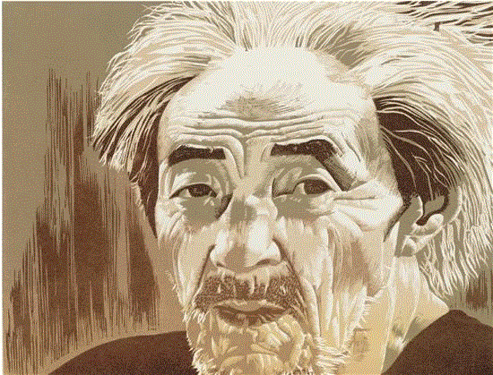 王华祥 贵州人之一 36.8×27.7cm 彩色木刻 1988年,肖像:一个时代的真实写照,肖像,写照,人物,肖像艺术,人物肖像,油画,雕塑,中央美术学院,时代肖像,当代中国
