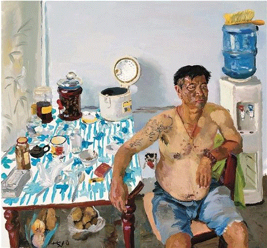 刘小东 旭子在家 140×150cm 油画 2010年,肖像:一个时代的真实写照,肖像,写照,人物,肖像艺术,人物肖像,油画,雕塑,中央美术学院,时代肖像,当代中国