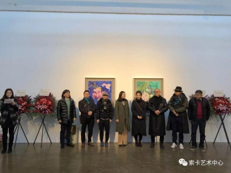 从左至右：清华美术学院教授顾黎明、天津美术学院油画系副主任袁文彬、中央美术学院教授孟禄丁、艺术家王海
