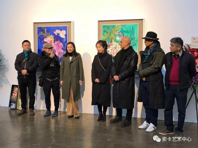 中央美术学院教授孟禄丁致辞,索卡·展览现场|王海燕个展—【花·景·境】,王海燕,索卡,海燕,油画,索卡艺术,花卉,女性,中国绘画,教授,Opening