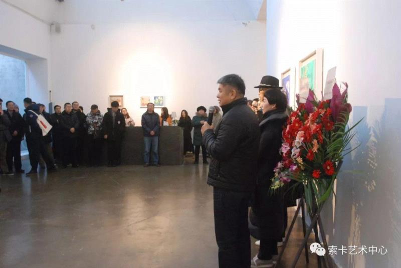 索卡艺术创始人萧富元致辞,索卡·展览现场|王海燕个展—【花·景·境】,王海燕,索卡,海燕,油画,索卡艺术,花卉,女性,中国绘画,教授,Opening