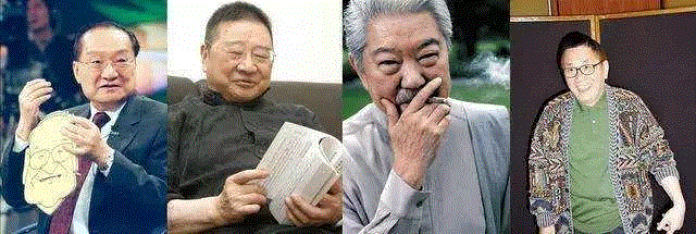 金庸、倪匡、蔡澜、黄沾（从左到右）,人物 ▎坦蕩蕩的享樂主義者蔡瀾。,人物,蔡瀾,倪匡,金庸,蔡澜,林夕,作家,邵氏,香港,才子